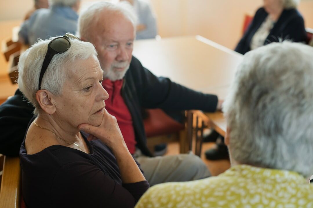 seniors listening to live music