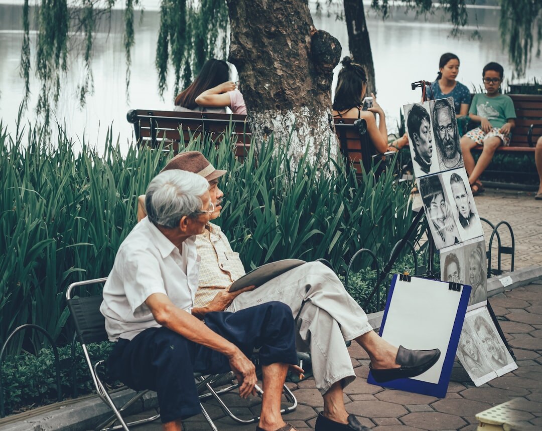 senior couple reading newspaper