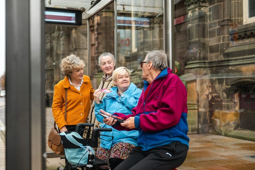 group of seniors chatting